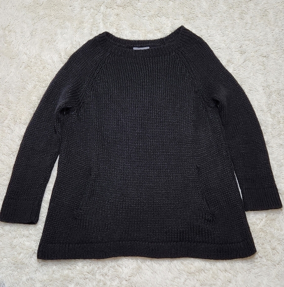 WOODEN SHIPS Paola Buendia Tunic Sweater Black Oversized XS Mohair Wool Blend - Picture 4 of 10